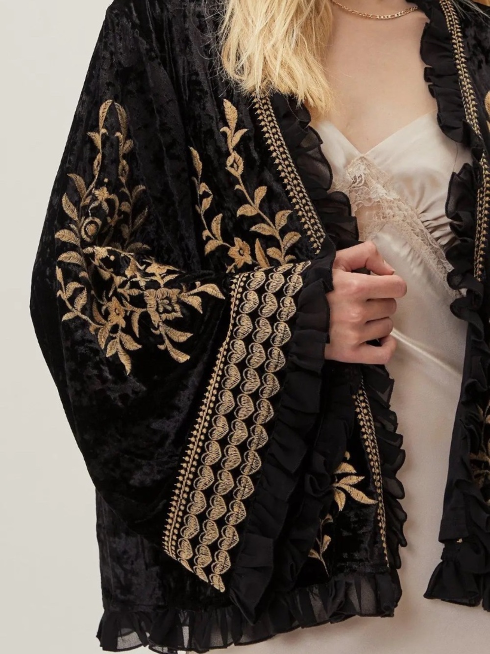 Velvet Embroidered Jacket - Picture 4 of 4